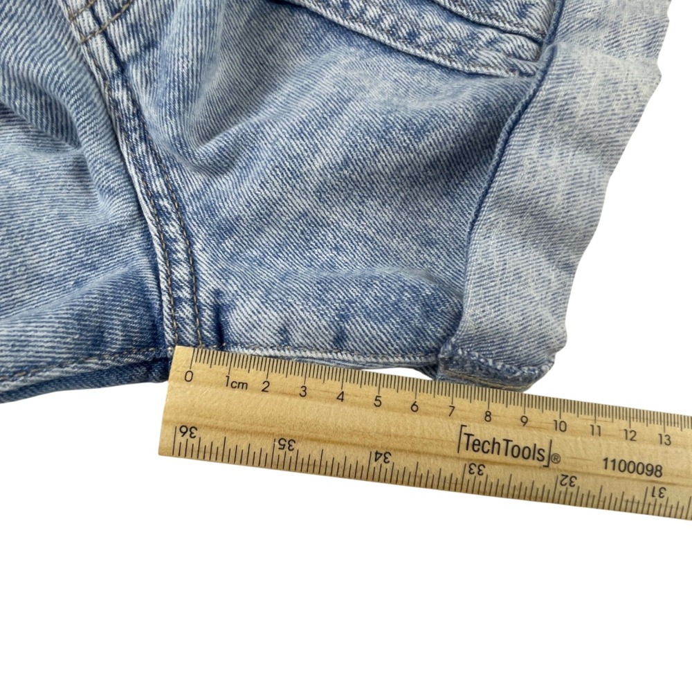 Time and Tru Jean Shorts Womens 2 Blue Light Wash Cargo Cuffed Elastic Back - Picture 7 of 7